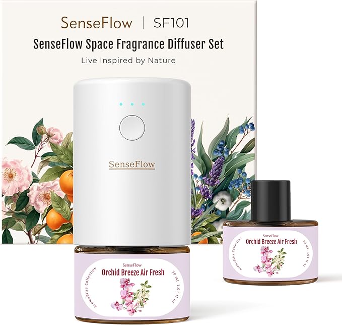 SF101 Pro Plug In Air Freshener, Waterless Essential Oil Diffuser, Non-Toxic by SenseFlow