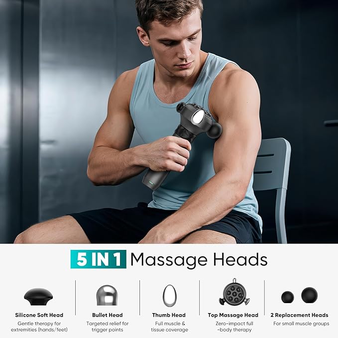 TILAT M1 Max Deep Tissue Vibration Therapy Massage Gun – 6500 RPM Handheld - Image 3