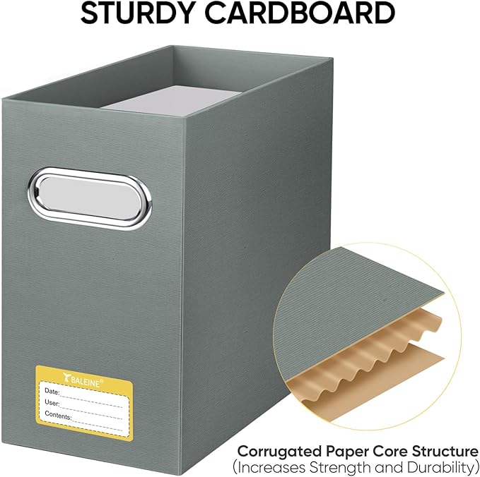 BALEINE File Organizer Box, Cardboard File Folder Organizer - Image 4