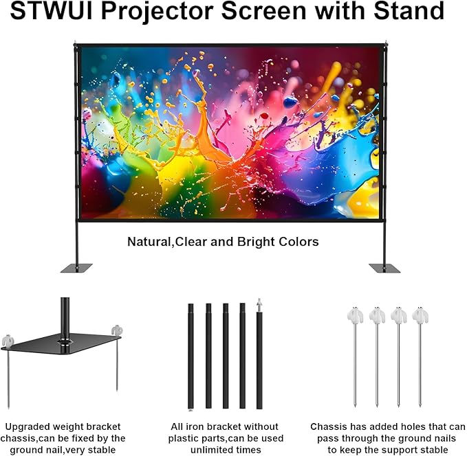 STWUI Outdoor-Projector-Screen-with-Stand - Image 5