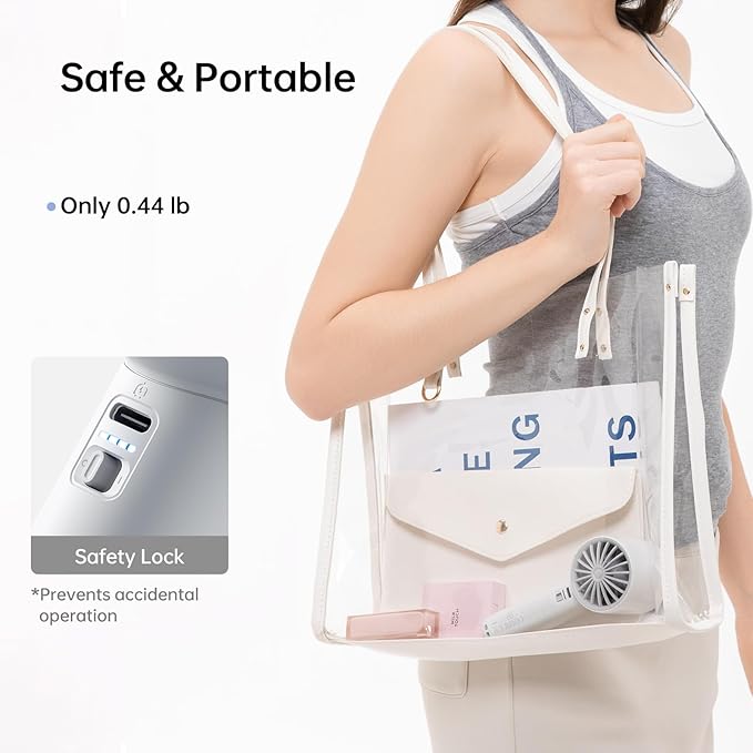JISULIFE Portable Handheld Fan, 4000mAh Rechargeable Mini, 5 Speed Strong Wind - Image 5
