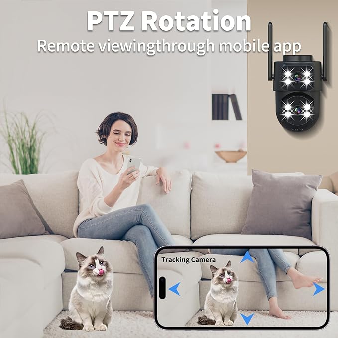 dzcctvipc 2K Dual-Lens WiFi Home Security Camera, Indoor/Outdoor Use, 360° - Image 7