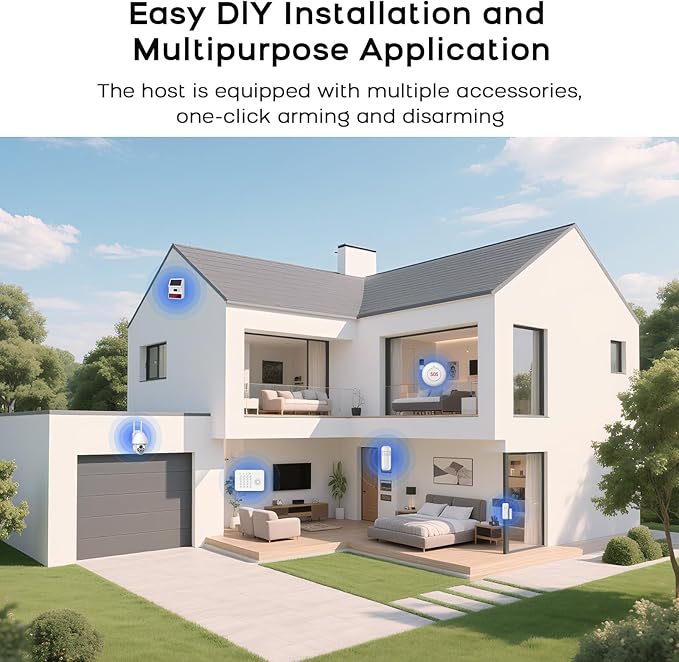LWOHSI Home Security Systems, Wireless DIY Burglar Alarm Kits, Smart Home Alarm - Image 7