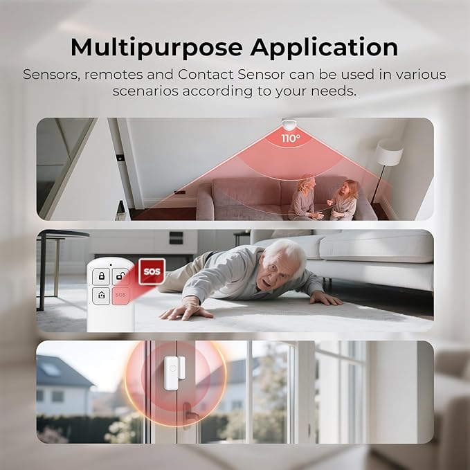 Hapippofa Wireless Home Security System WiFi/4G Home Alarm System - Image 5