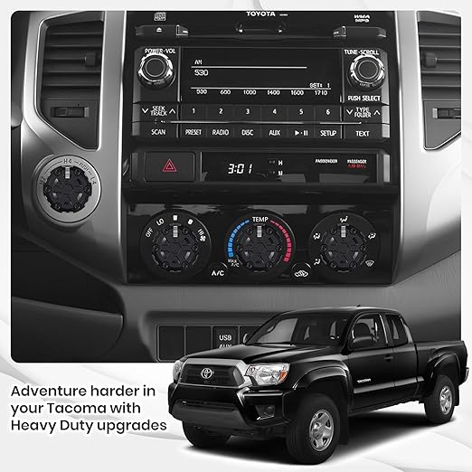 4 Pack - 2nd Gen Tacoma Accessories AC Knob Upgrade - 2005, 2015 Tacoma Climate - Image 2