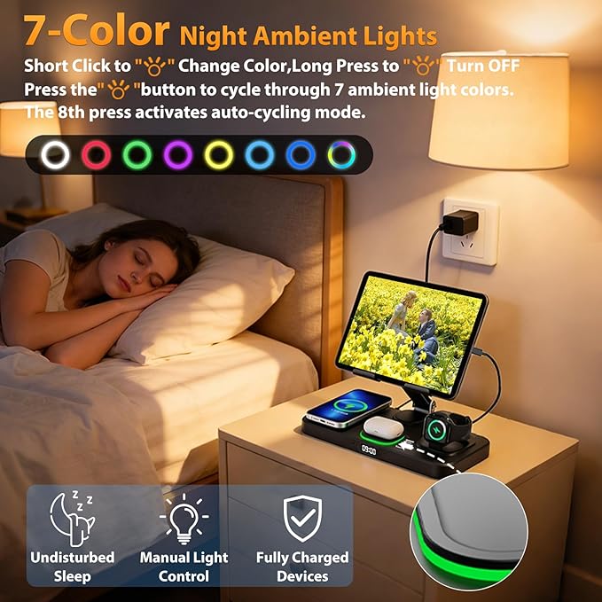 30W Charging Station for Apple Products, Foldable Wireless Charger - Image 4
