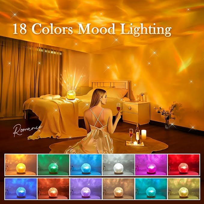 Trendy Valentine's Day Gifts for Teen, 18 Colors Northern Lights Projector Mood - Image 3