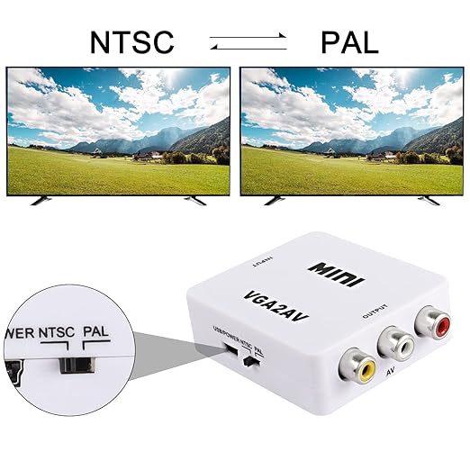 XMSJSIY VGA to AV RCA Composite Converter Adapter Box - Image 5