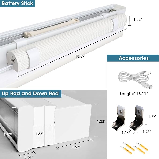 SmartWings Motorized Cellular Shades, Honeycomb Blinds Compatible - Image 9