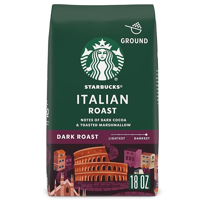 Starbucks Ground Coffee, Dark Roast Coffee, Italian Roast, 100% Arabica by StarbucksCoffee