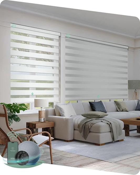 Yoolax Motorized Zebra Blinds Compatible by Yoolax