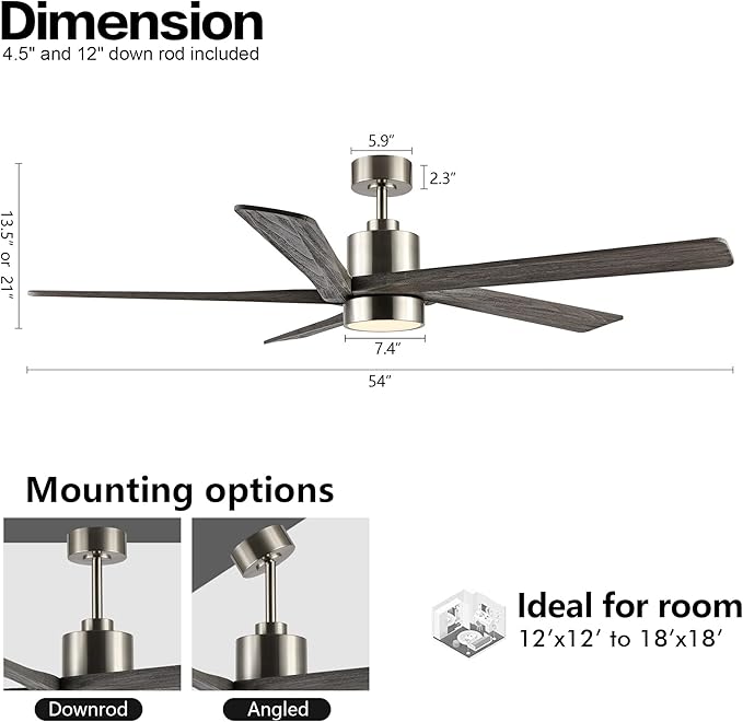 WINGBO 54 Inch DC Ceiling Fan - Image 3