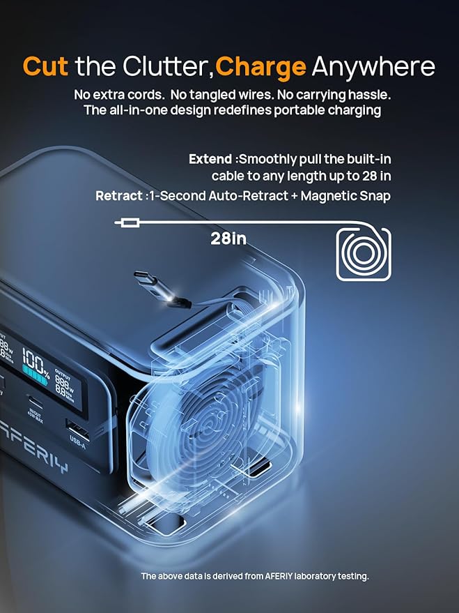 AFERIY 31000mAh Power Bank Station, 100W PD3.0 Laptop Portable Charger - Image 3