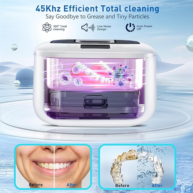 Wireless Ultrasonic Retainer Cleaner, Sonic Dental Cleaning Machine, Dental - Image 4