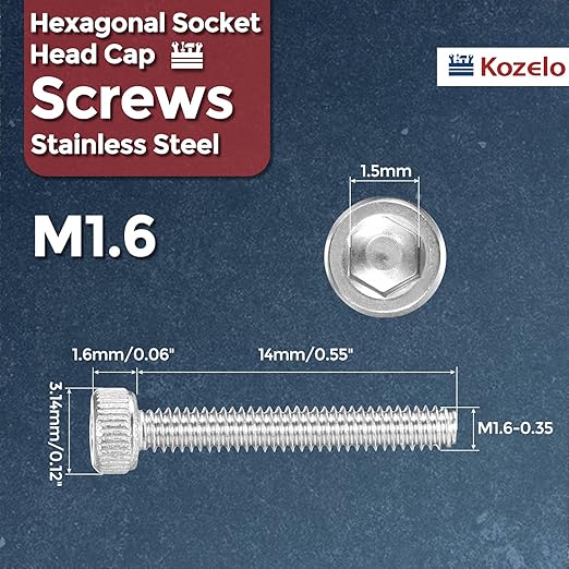 Kozelo 60pcs Socket Head Cap Screws - Image 2