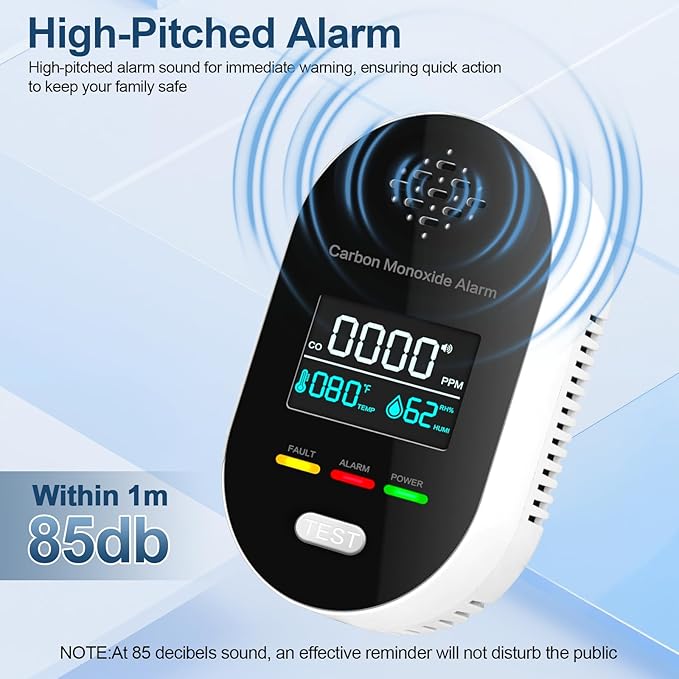 Carbon Monoxide Detector Plug in Wall, 3-in-1 CO Detector - Image 7