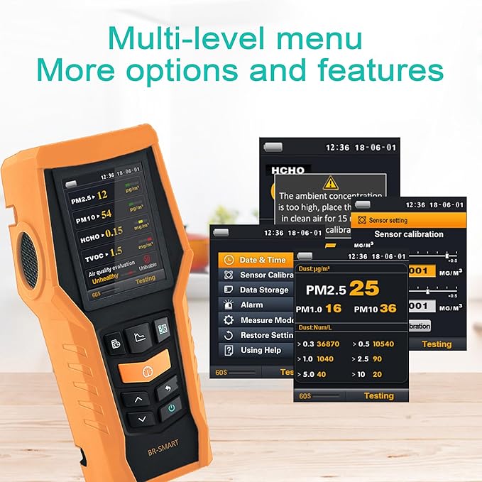 BLATN Smart Air Quality Meter Indoor 11-in-1 Air Monitor PM1.0 PM2.5 PM10 Dust - Image 6