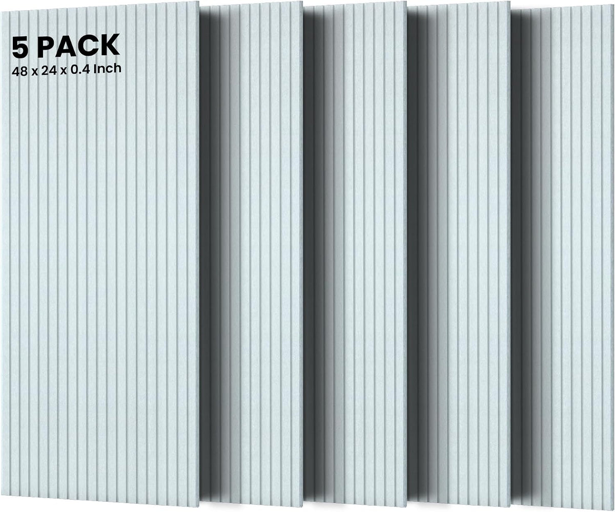 5 Pack Acoustic Panels, Premium Wall Sound Absorbing Panels, Decorative Sound
