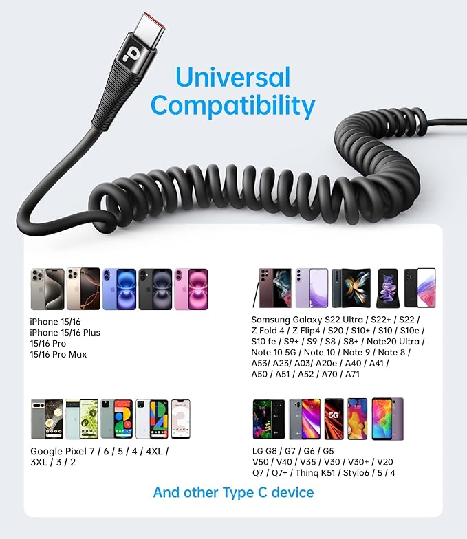 USB C Cable Fast Charging, USB-C Charging Cord Compatible - Image 7