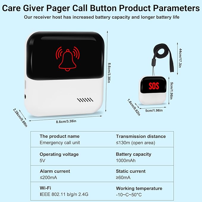 Frexiol WiFi Caregiver Pager Medical Alert Systems - Image 7
