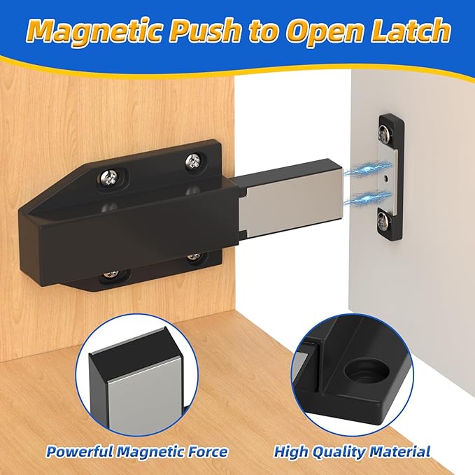Magnetic Push Door Latch Jiayi 4 Pack Heavy Duty Push Magnets Cabinet Catches - Image 4