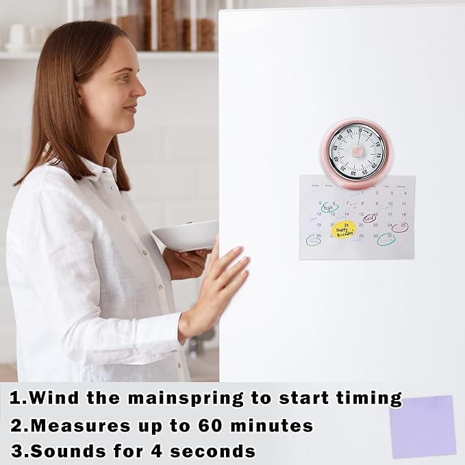 KwonfaiDelil 60-Minute Magnetic Visual Timer, Silent Operation and No Battery - Image 7