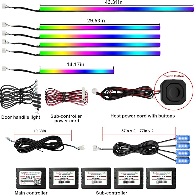Dreamcolor Acrylic Interior Car Lights, AMKI Car LED Strip Light - Image 7