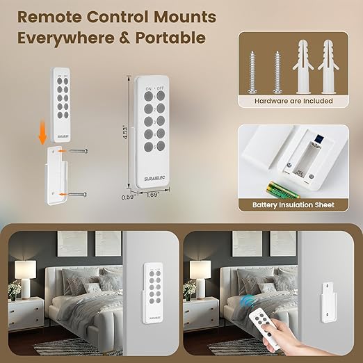 SURAIELEC Remote Control Outlet, Wireless Light Switch - Image 7