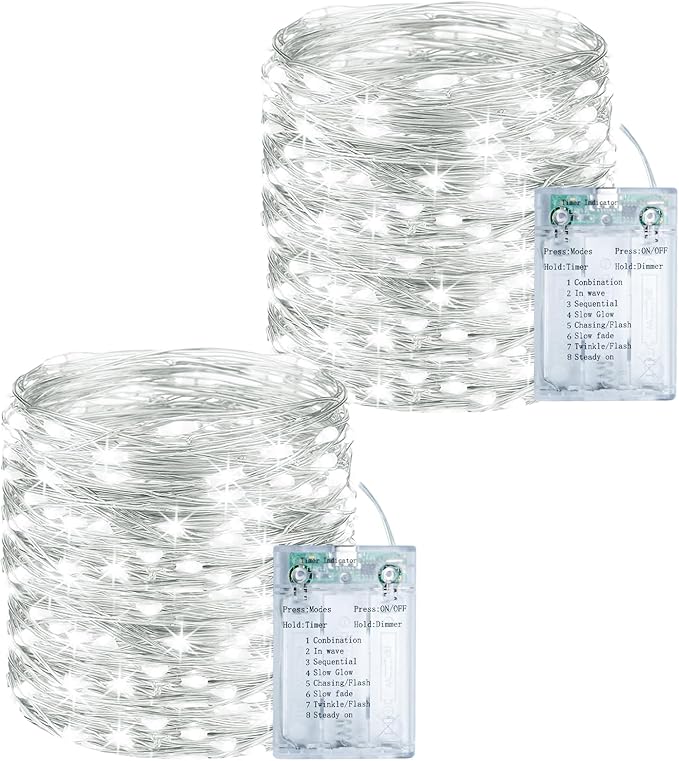 litogo 2 Pack Fairy Lights Battery Operated by Litogo