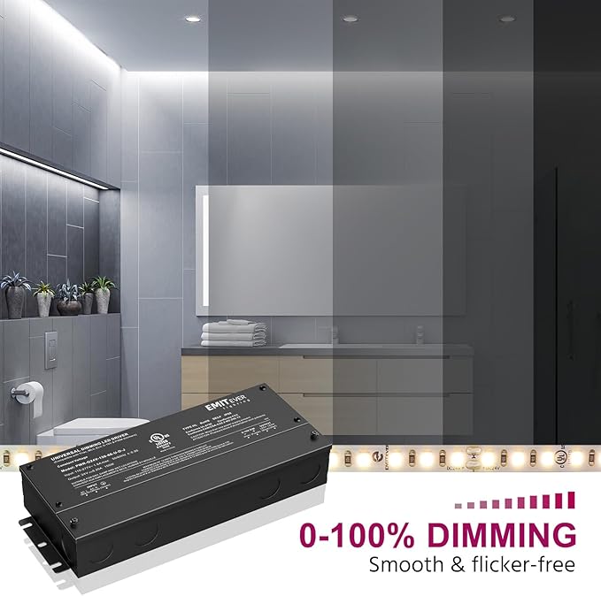 EMITEVER Dimmable Led Driver, 150W AC 110V-277V to DC 24V Transformer, 5-in-1 - Image 6