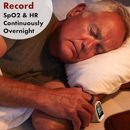EMAY Sleep Oxygen Monitor with Built-in Recording Capability | Track Continuous - Image 2