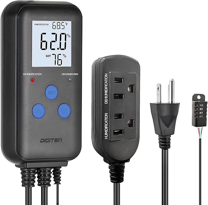 DIGITEN Humidity Controller Pre-Wired Digital Humidistat by DIGITEN