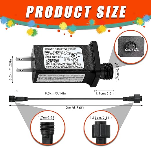 24V 0.25A LED Controller with Extension Cord, Replacement Model JT-DC240V025-C - Image 2
