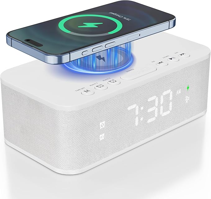 Fansbe Direct Digital Alarm Clock White Noise, Loud Digital Alarm Clocks by FansbeDirect