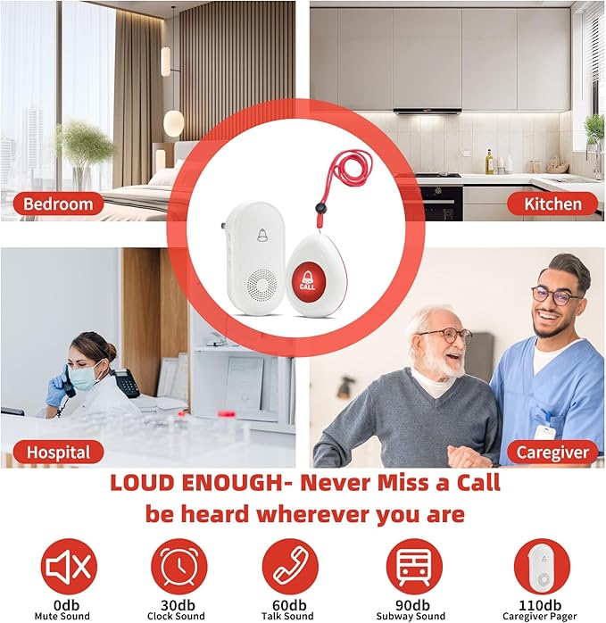 Wireless Caregiver Pager SOS Call Button - Image 4