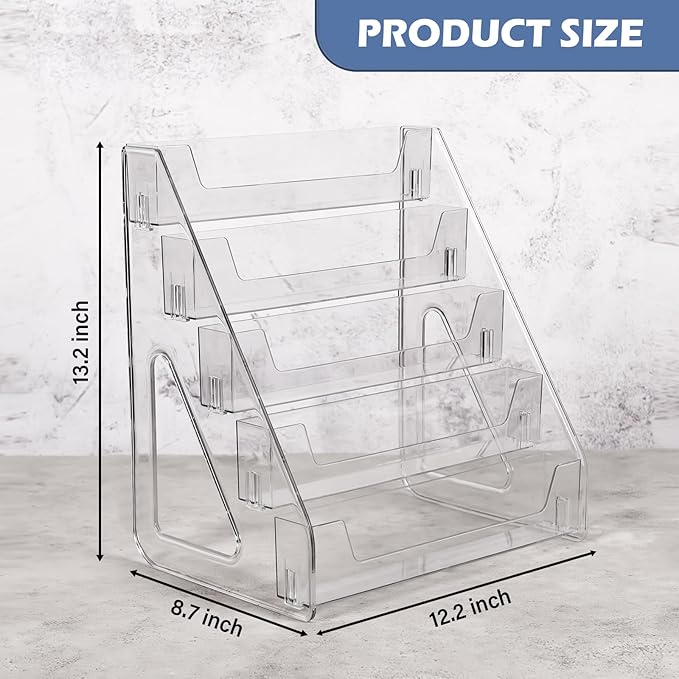 CELSOL Upgraded 5 Tier Acrylic Card Display Stand, Sports Cards, Stickers & - Image 2
