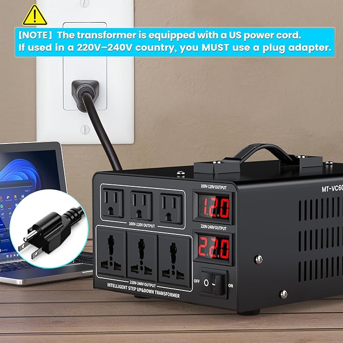 6000W Voltage Converter Transformer Step Up/Down Converter 110/120 Volt - Image 3