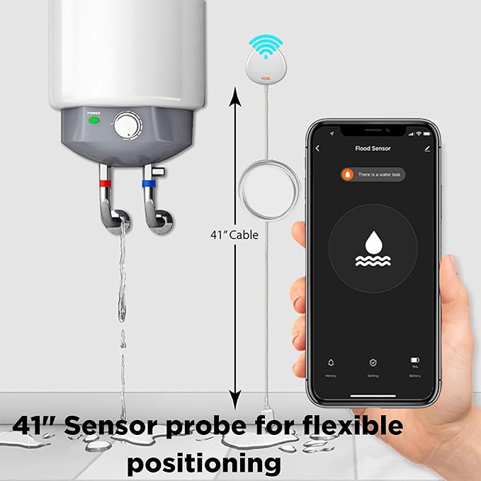 MOBI Connect WiFi Leak Alert Sensor, 24/7 Protection and Smart App Integration - Image 2