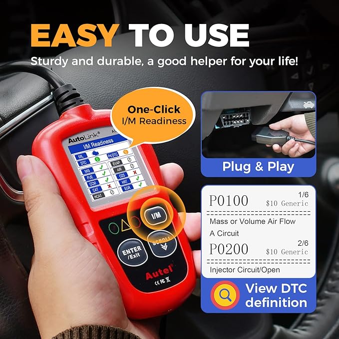 Autel Professional OBD2 Scanner AL319 Code Reader, Enhanced Check and Reset - Image 4