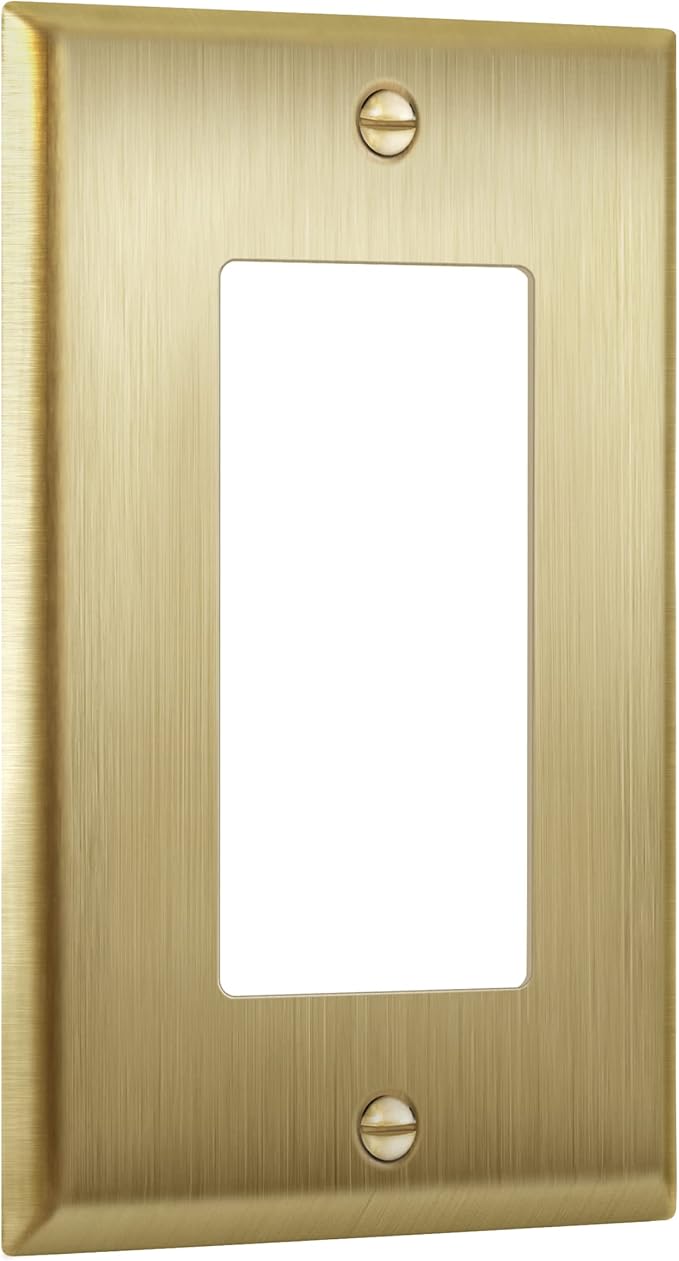 ENERLITES Decorator Switch or Outlet Metal Wall Plate, Stainless Steel Outlet - Image 9