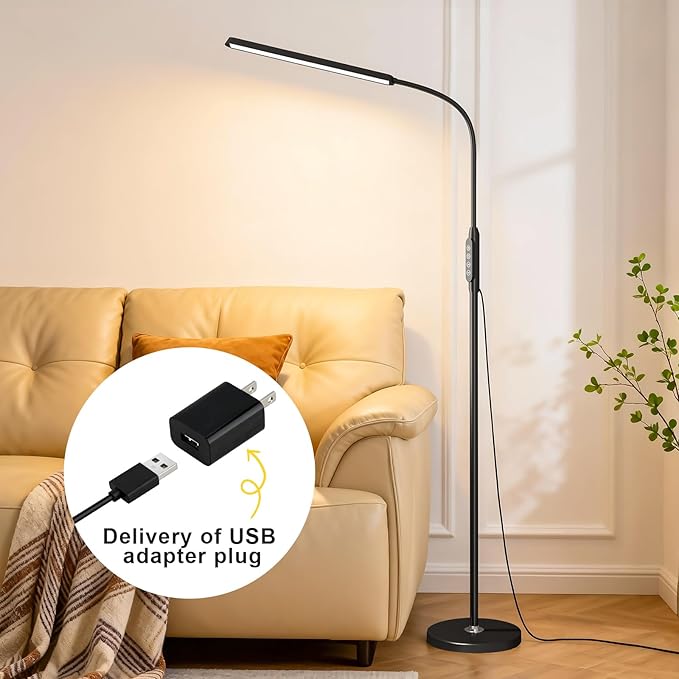 dujunlinghang Bright LED Eye-Protecting Reading Floor Lamps Touch and Remote - Image 7