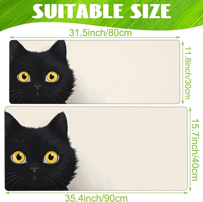 Eflxamz Desk Pad, Cute Cat Large Gaming Mouse Pad - Image 2