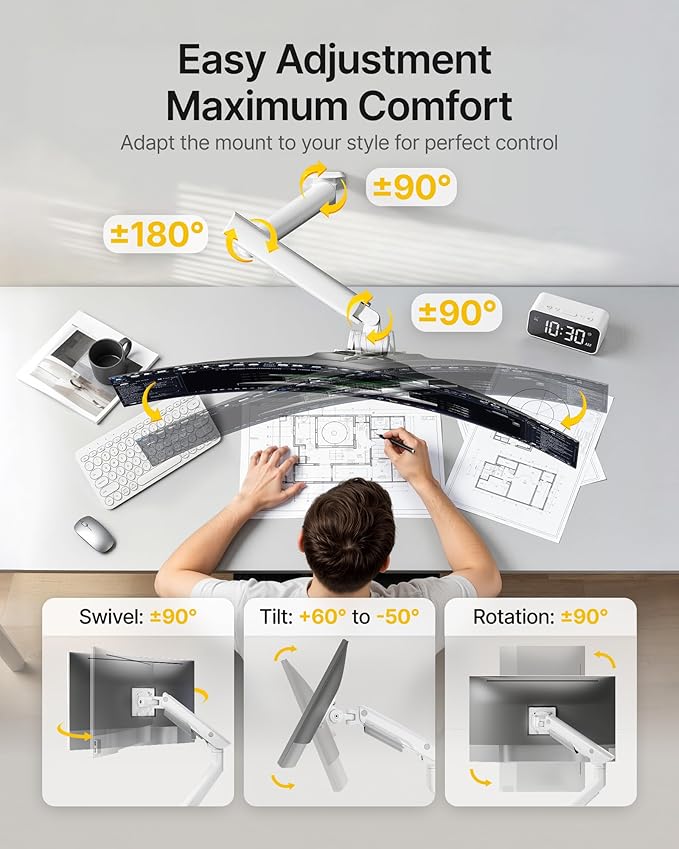 monTEK Heavy-Duty Single Monitor Wall Mount - Image 7