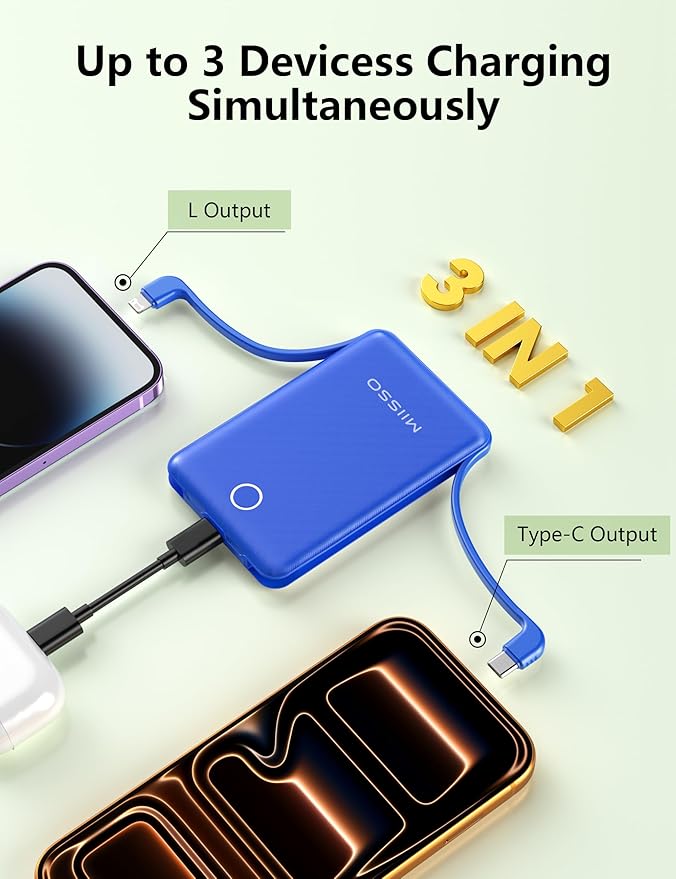 miisso 10000mAh Mini Portable Charger - Image 5