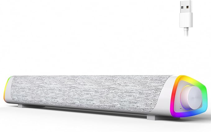 SOULION R30 Plus Bluetooth Computer Speakers, All-in-One Control Button by SOULION