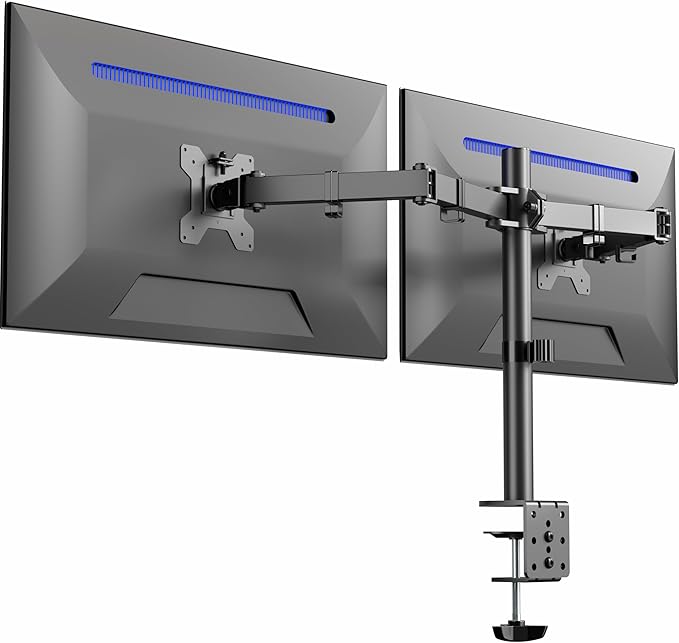 VIVO Dual Monitor Desk Mount, Heavy Duty Fully Adjustable Stand, Fits 2 LCD LED by VIVO