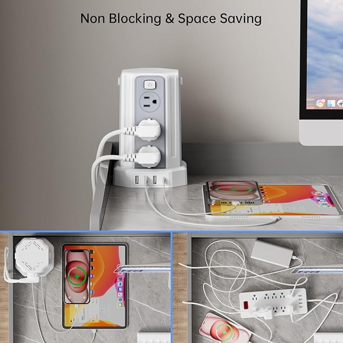 Power Strip Surge Protector, 10 Ft Extension Cord - Image 8