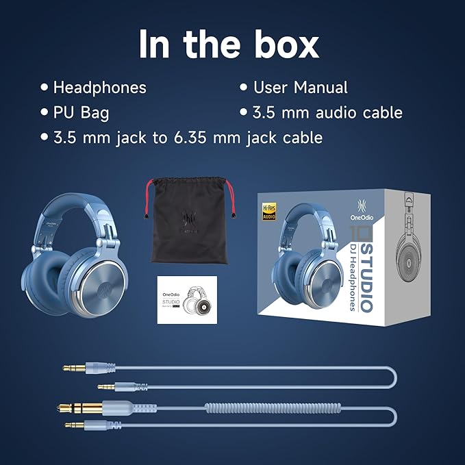 OneOdio Wired Over Ear Headphones Hi-Res Studio Monitor & Mixing DJ Stereo - Image 8