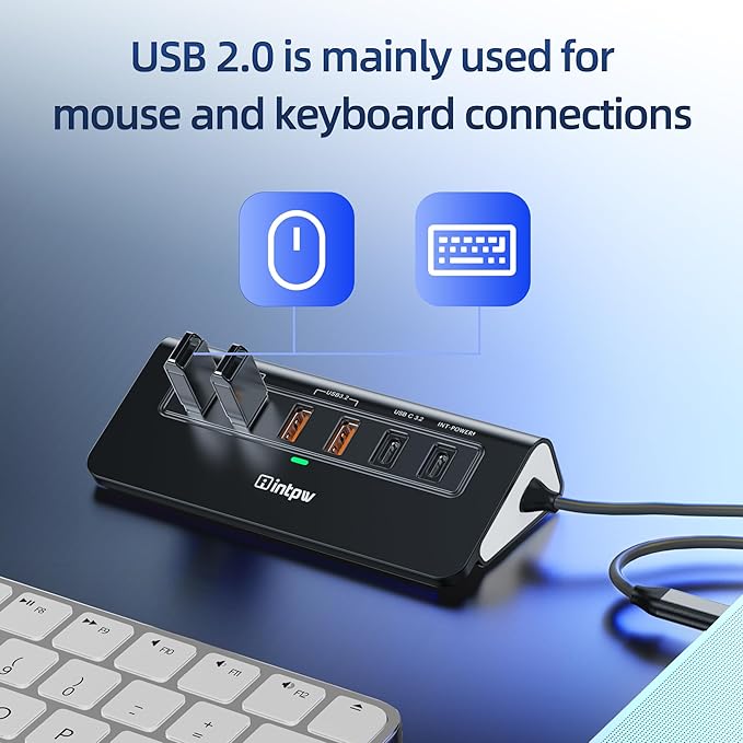 intpw P9R PRO USB C Hub Ethernet, 10Gbps USB C Docking Station 10-in-1 - Image 7
