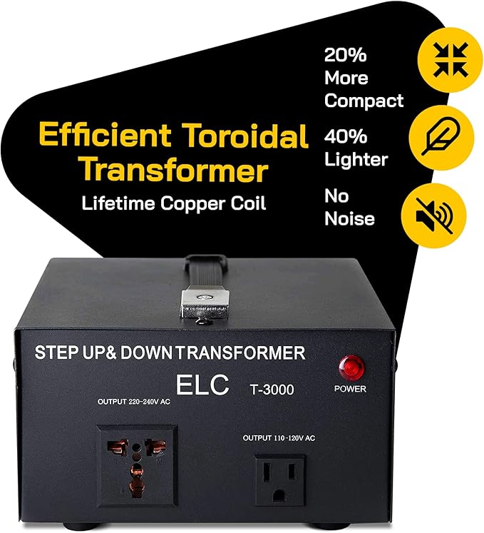 ELC T Series 3000+ Watt Voltage Converter Transformer - Image 3